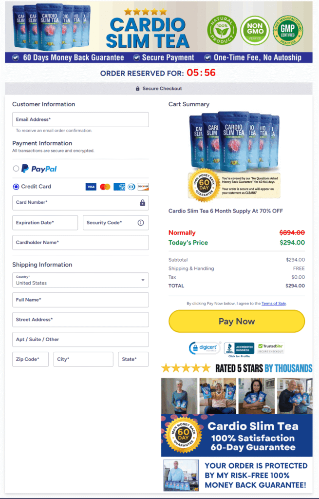 cardio-slim-tea-secure-checkout-page